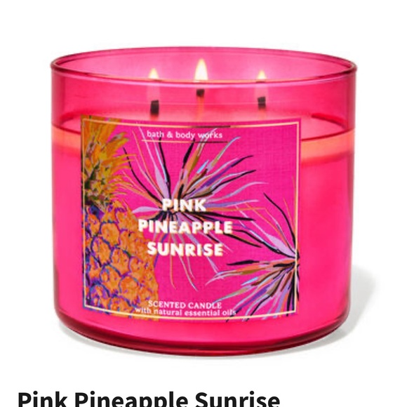 Bath & Body Works Other - NIB Bath & Body Works Pink Pineapple Sunrise Candle 14.5 0z